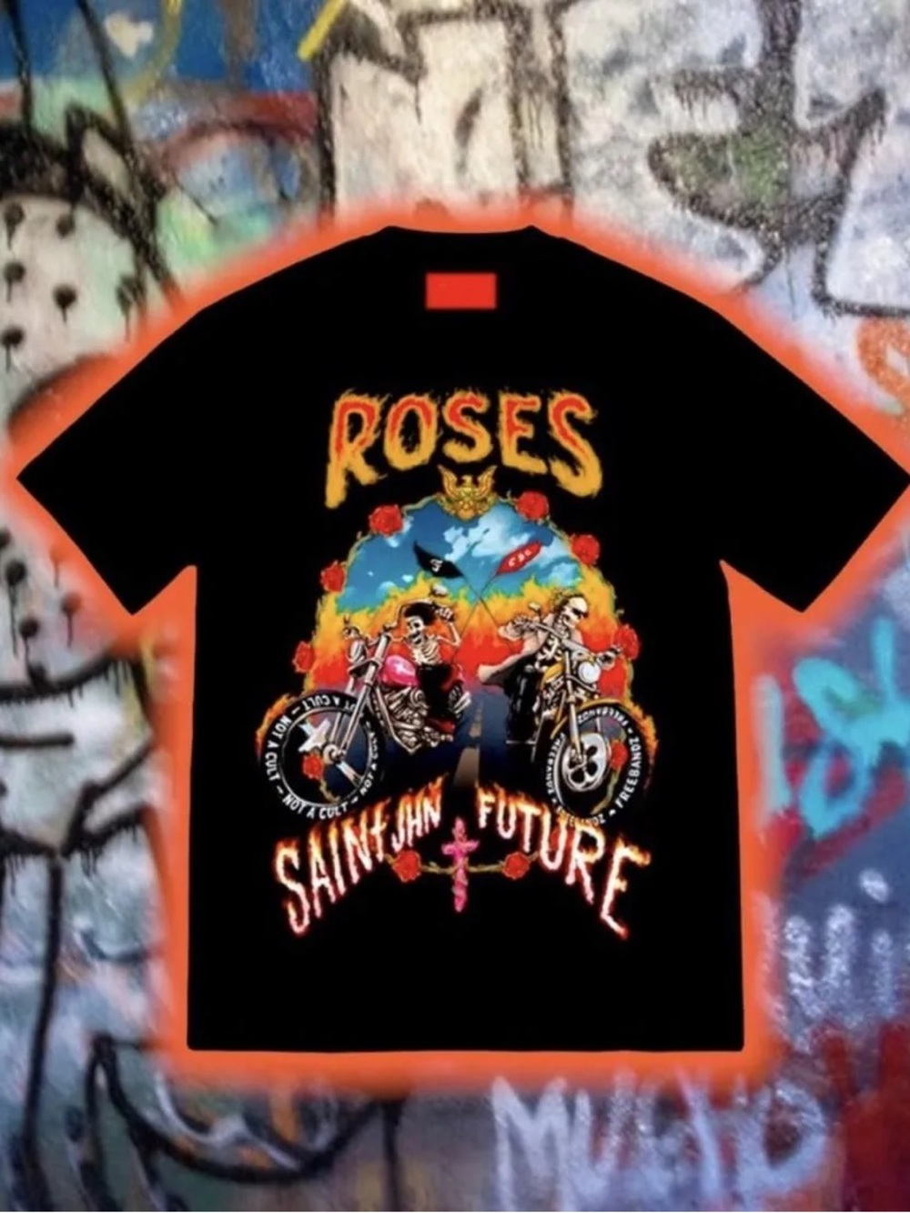 ROSES Saint John Future Graphic Tee - Black